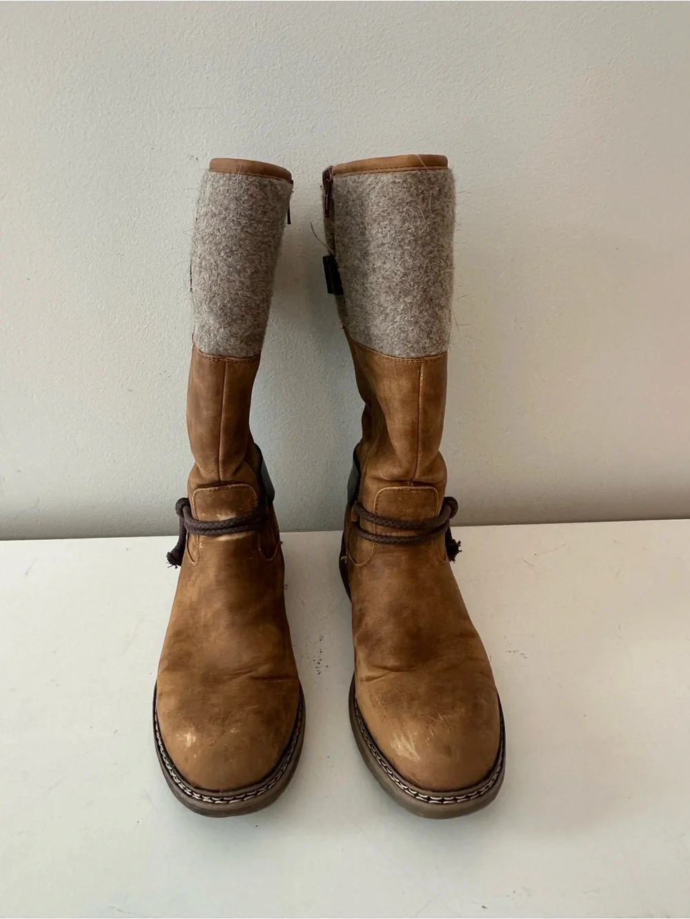 Rieker Womens Winter Snow Boots Brown Wool Mid-Calf 94774 ~ size 40